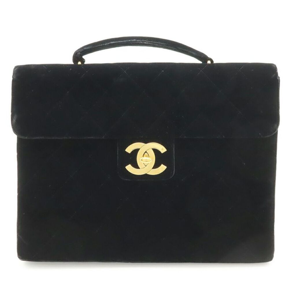 Chanel Velvet Leather Matelasse Coco Mark Briefcase